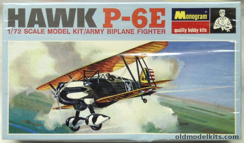 Monogram 1/72 Curtiss Hawk P-6E, PA208-70 plastic model kit